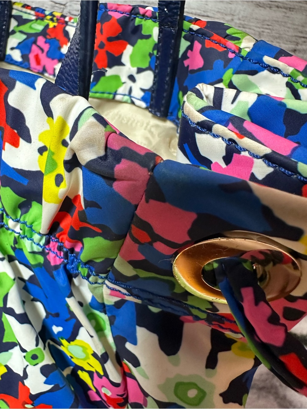 Kate Spade New York Nylon Navy Floral Full Bloom Drawstring Tote
Handbag purse - Picture 11 of 16